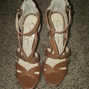 Platform strappy heels